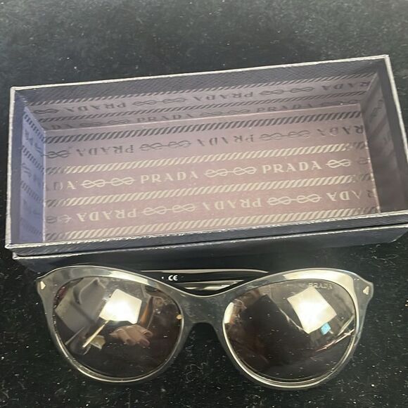 Prada Black Frame Sunglasses in Box - Picture 2 of 10